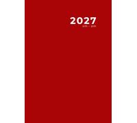 2027, am-pm: Large Diary / Daily Planner and Appointment Book, Red