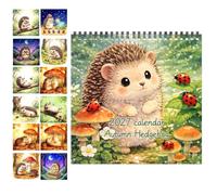 2027 Animal Calendar - Colorful Hedgehog Mushroom Ladybug Wall Planner, 12