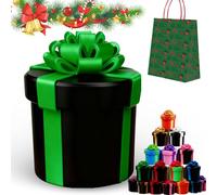 2027 Annoying Nested Screw Gift Box, 3D Printed Nested Box Prank (Black-B) | Christmas Reusable Gift Boxes for Christmas, Birthdays