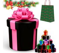 2027 Annoying Nested Screw Gift Box, 3D Printed Nested Box Prank (Black-C) | Christmas Reusable Gift Boxes for Christmas, Birthdays