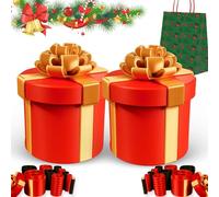2027 Annoying Nested Screw Gift Box, 3D Printed Nested Box Prank (Red*2) | Christmas Reusable Gift Boxes for Christmas, Birthdays