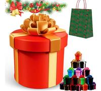 2027 Annoying Nested Screw Gift Box, 3D Printed Nested Box Prank (Red) | Christmas Reusable Gift Boxes for Christmas, Birthdays