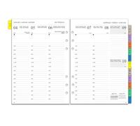 2027 Appointment Diary Refill A5 Size, Week on 2 Pages Vertical Layout, Weekly Monthly Planner with Tabs, Notes, Contacts, Jan-Dec 2027, Compatible with Filofax A5 Organiser