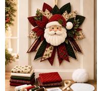 2027 Beginner-Friendly Oversized Christmas Character Quilted Door Hanger | Halloween Door Decorations, DIY Patchwork Wreath Kit for Beginner, Crafter Christmas Gifts(O)