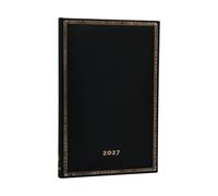 2027 Black Edition Maxi 12-Month Hardcover Dayplanner (Elastic Band Closure) Horizontal