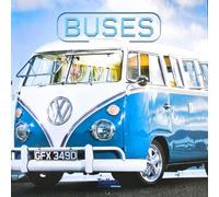 2027 Buses Camper Vans Square Wall Calendar 16 Months Retro Vintage Classic