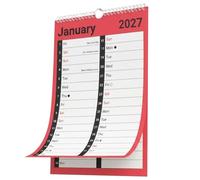 2027 Calendar A4 Large 2 Column - Month to View Spiral Bound Wall Planner Organiser - Easy View Monthly Wall Calendar with Space for Notes