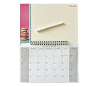 2027 Calendar Month To View - Memo Note Calendar Organiser - Reminder Board with Write on Wipe Off Pen (Cup Cakes)