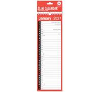 2027 Calendar Slim Calendar - Month to View Spiral Bound Wall Hanging Wall Planner & Personal Organisers with Large Written Space, Moon Phases UK Holidays for Home Business Office School
