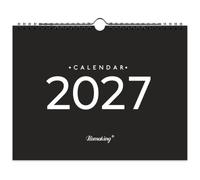 2027 Calendar UK, Minimalist A4 Family Calendar 2027 with Twin-Wire Binding | Wall Calendar with Large Writing Squares, Thick Paper, Sturdy Binding for Home & Office, UK Calendar Jan-Dec 2027