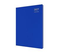 2027 Calendar Year Planner - 12 Month A4 Day-to-Page Diary - Hard Cover in Blue - Collins Debden Essential Range (ESSA41A.60-27)