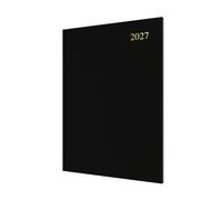 2027 Calendar Year Planner - 12 Month A4 Week-to-View Diary - Hard Cover in Black - Collins Debden Essential Range (ESSA43.99-27)