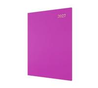 2027 Calendar Year Planner - 12 Month A4 Week-to-View Diary - Hard Cover in Pink - Collins Debden Essential Range (ESSA43.50-27)
