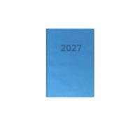 2027 Calendar Year Planner - 12 Month A5 Day-to-Page Diary - Hard Cover in Light Blue - Collins Debden Edge Range (ED151.U57-27)