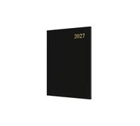 2027 Calendar Year Planner - 12 Month A5 Week-to-View Diary - Hard Cover in Black - Collins Debden Essential Range (ESSA53.99-27)