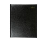 2027 Calendar Year Planner - 12 Month Quarto Week-to-View Diary - Hard Cover in Black - Collins Debden Business Range (QB7.99-27)