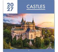 2027 Castles Square Wall Calendar Historic Buildings UK European British GB