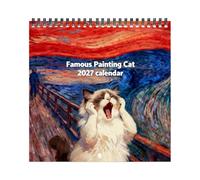 2027 Cat Calendar For Wall, Monthly Planner With Whimsical Cat Prints | Monthly Family Schedule Calendar, Clear Appointment Grids, Pre-punched Hanging Hole, Suited To Kitchens And Studies