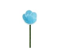 2027 Ceramic Feeder with Ground Spike, Watering Station with Pebbles, Puddler Garden (Blue, B)