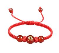 2027 Chinese New Year Red String Bracelet, Adjustable Lucky Charm Jewelry | 12 Chinese New Year Bracelet Set, 2027 Red String Charm, Adjustable Feng Shui Lucky Jewelry