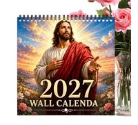2027 Christian Calendar, Wall Planner with Daily Schedule, Office Home