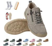 2027 Comfortable Orthopedic Barefoot Sneakers + Zipper Leather | Montela Shoes Women's Orthopedic Sneakers, Unisex Orthopedic Shoes, For Everyday Life, Travel & Longer Walks