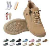 2027 Comfortable Orthopedic Barefoot Sneakers + Zipper Leather | Montela Shoes Women's Orthopedic Sneakers, Unisex Orthopedic Shoes, For Everyday Life, Travel & Longer Walks