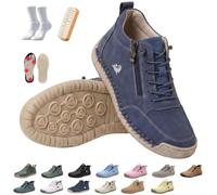 2027 Comfortable Orthopedic Barefoot Sneakers + Zipper Leather | Montela Shoes Women's Orthopedic Sneakers, Unisex Orthopedic Shoes, For Everyday Life, Travel & Longer Walks