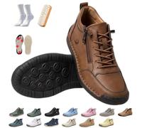 2027 Comfortable Orthopedic Sneakers Barefoot Shoes + Zipper Leather | Orthopedic Shoes Women'S Sneakers, Barefoot Shoes Sneakers, Light Wide & Flexible Sole Comfortable In Everyday Life