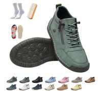 2027 Comfortable Orthopedic Sneakers Barefoot Shoes + Zipper Leather | Orthopedic Shoes Women'S Sneakers, Barefoot Shoes Sneakers, Light Wide & Flexible Sole Comfortable In Everyday Life