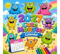 2027 Cute Monster Calendar: Coloring Book for kids |Monthly Planner ,Cute Designs for Every Month|Silly & Friendly Monsters with Big Bold Lines