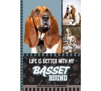 2027 Daily Planner: One Page Per Day / 6x9 Dated Organizer With Hourly Diary - 1 Hour Time Slots / To Do List / Notes Section / Scheduling / Basset Hound Dog Art Cover