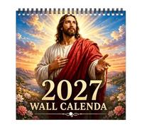 2027 Daily Scheduling Calendar - Jan Dec Planner Religious Wall Organizer