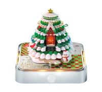 2027 Desk Calendar with LED Light, Christmas Tree Sculpture 3D Tear-away Paper Carving Art Memo Pad Time Piece Notepad Gift for Christmas Housewarming Home Office Desktop Decoration