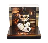 2027 Desk Calendar with LED Light, Dr. Owl Sculpture 3D Tear-away Paper Carving Art Memo Pad Time Piece Notepad Gift for Christmas Housewarming Home Office Desktop Decoration