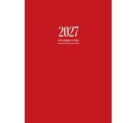 2027 Diary A4 Page A Day: One Page Per Day To View Dated From Jan 2027 To Dec 2027 | Perfect For Appointments, Reminders, Scheduling ... Red Cover Design
