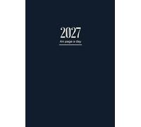 2027 Diary A4 Page A Day: One Page Per Day To View Dated From Jan 2027 To Dec 2027 | Perfect For Appointments, Reminders, Scheduling ... Dark Blue Cover Design