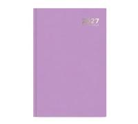 2027 Diary A4 W ay Per Page - Lilac Hardcover Casebound Daily Planner
