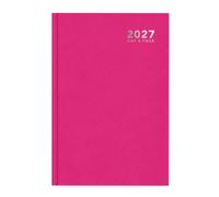 2027 Diary A4 Week Day Per Page - Pink Hardcover Casebound Daily Planner