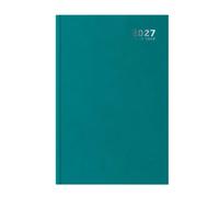 2027 Diary A4 Week Day Per Page - Teal Hardcover Casebound Daily Planner