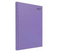 2027 Diary A4 Week to View | Hardback Desk Diary with Ribbon Page Marker | Professional Business Planner for Home, Office & School | Navy, Red, Black, Pink, Teal & Lilac (Lilac)