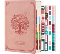 2027 Diary A5 Page a Day, Full Year Daily Planner, From Jan. 2027 to Dec. 2027, with Colorful Monthly Tabs & Inner Pocket, Hardback Appointment Book for School Office Home, 14.3 X 21 cm, Pink