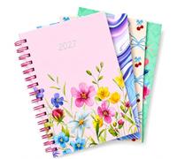 2027 Diary A5 Page a Day Hardback Spiral Bound Daily Planner (Flowers)
