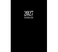 2027 Diary A5 Page A Day: One Page Per Day To View Dated From Jan 2027 To Dec 2027 | Perfect For Appointments, Reminders, Scheduling ... Black Cover Design