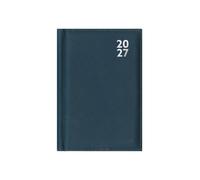 2027 Diary A5 W ay Per Page - Navy Faux Leather Appointment Diary Hourly Slots - Compact Daily Planner Organiser - Home Office Business School Travel