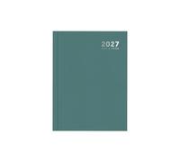 2027 Diary A5 Week Day Per Page - Teal Hardcover Casebound Daily Planner
