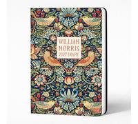 2027 Diary A5 Week to View Planner - William Morris Strawberry Thief | Hardback Weekly Organiser, Ribbon Bookmark, 160 Pages | Office, School & Personal Use