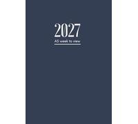 2027 Diary A5 Week To View: Student Planner Dated From January To December | To-Do List and Note | Dark Blue Cover Design