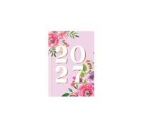 2027 Diary A6 Week To View Organiser - Pink Floral Hardcover Weekly Planner