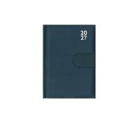 2027 Diary A7 W ay Per Page - Compact Navy Faux Leather Daily Planner - Lightweight Portable Pocket Organiser - Handbag School Travel Diary